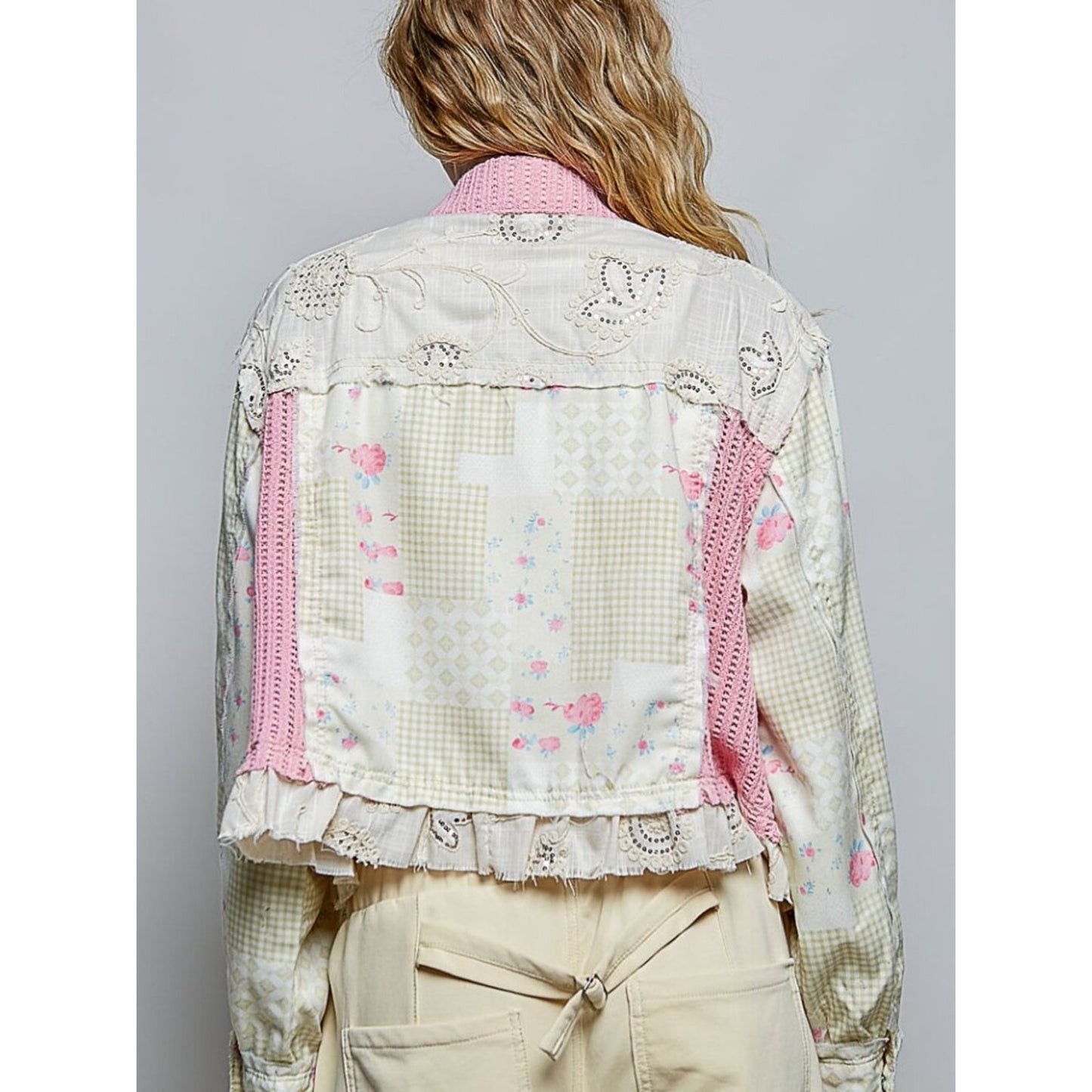 Boho Patchwork Crochet Jacket – Romantic Cottagecore Spring Layering Piece