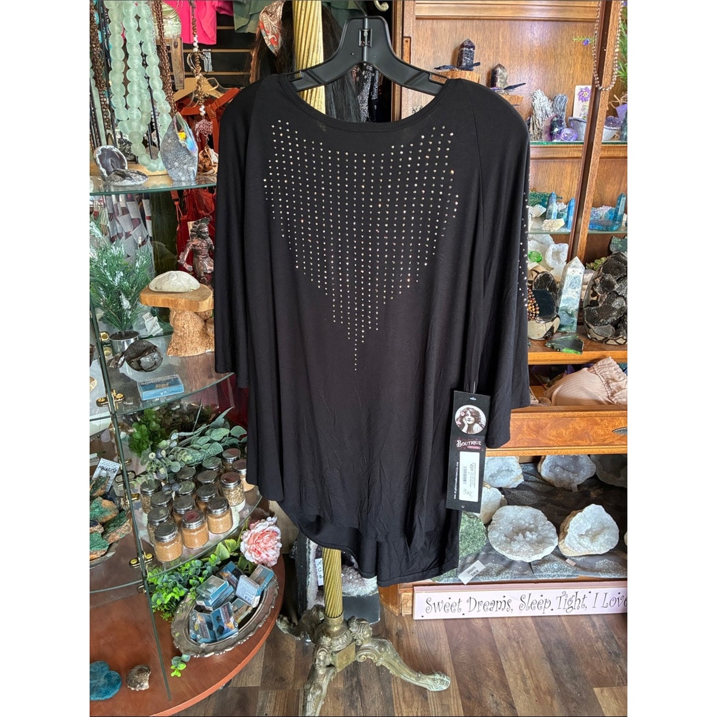 Black Studded Women's Top -