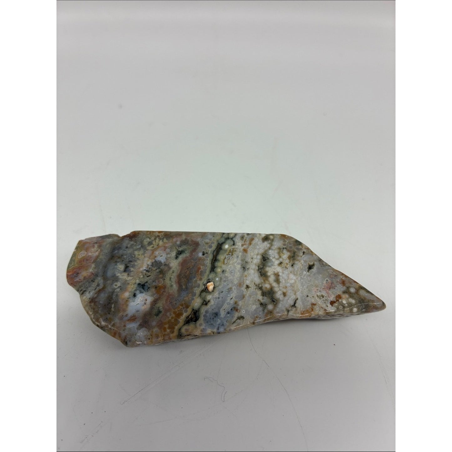 Polychrome Ocean Jasper Decorative Stone Slice - Natural Multicolor ROCK