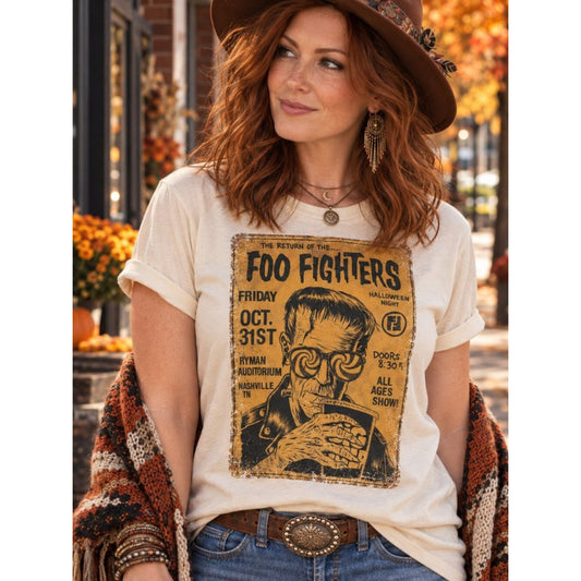 Foo Fighters Halloween Night Rock HATMAN ORIGINALS T SHIRT TEE MADE IN USA