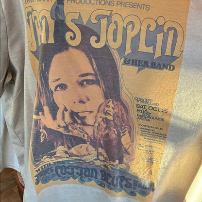 Janis Joplin Vintage-Style Concert Poster Tee – Graphic Band T-Shirt