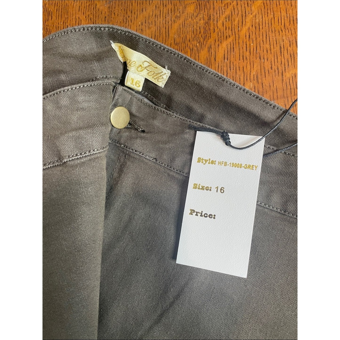 Bulk sale 20 pairs plus size Folk Olive Brown Wide-Leg Jeans with Frayed Hem