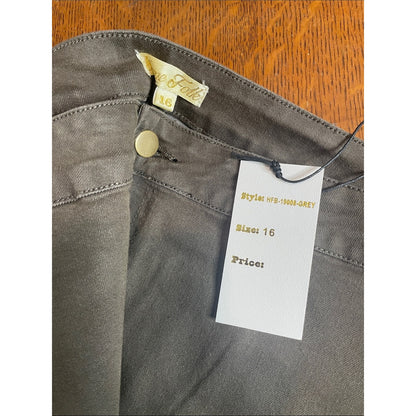 Bulk sale 20 pairs plus size Folk Olive Brown Wide-Leg Jeans with Frayed Hem