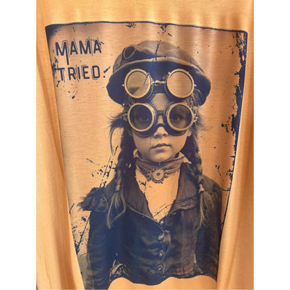 Mama Tried Long Sleeve Tee - Orange