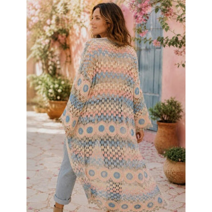 Pastel Crochet Duster Cardigan