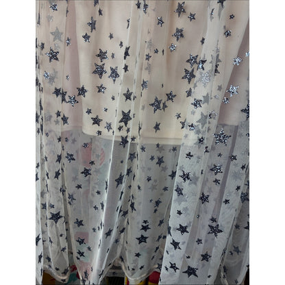 Xhilaration Sheer Star-Embellished Cream Tulle Skirt