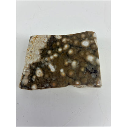 Polished Ocean Jasper Slab - Brown and Cream Rock