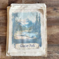 Glacier National Park Canvas Print - Vintage National Park Mountain Lake Art