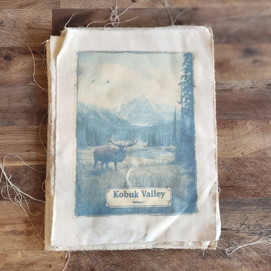 Kobuk Valley Canvas Print - Vintage Alaska National Park Wildlife Art