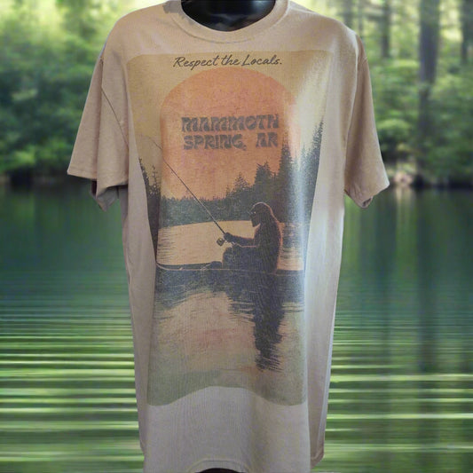 Respect the Locals Fishing T-Shirt - Vintage Outdoor Graphic Tee