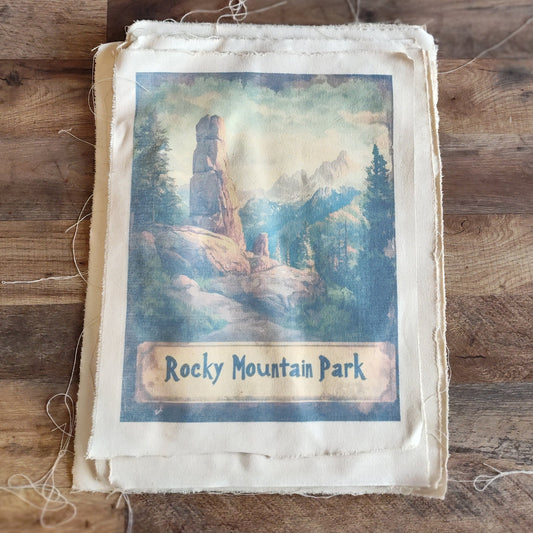 Rocky Mountain National Park Canvas Print - Dramatic Rock Formations Vintage Art