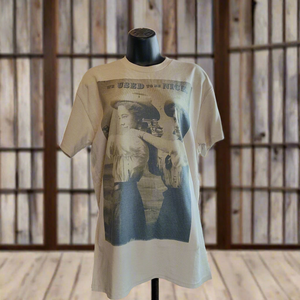 We Used to be Nice Vintage T-Shirt - Retro Western Outlaw Design