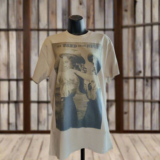 We Used to be Nice Vintage T-Shirt - Retro Western Outlaw Design