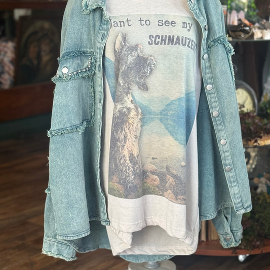 Want to See My Schnauzer? Funny Dog T-Shirt